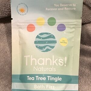 Thanks Naturals Tea Tree Tingle Bath Fizz 4oz 100% Natural and Vegan